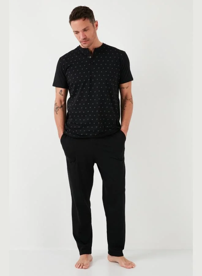 Buratti  Buratti Cotton Elastic Waist Regular Fit Short Sleeve Pajama Set Men's Pajama Set 6572009 for Men | Best Price UAE