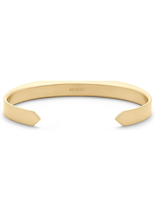 ام في ام تي سوار رجالي من الفولاذ المقاوم للصدأ ذو منصة ذهبية صفراء - Image 2