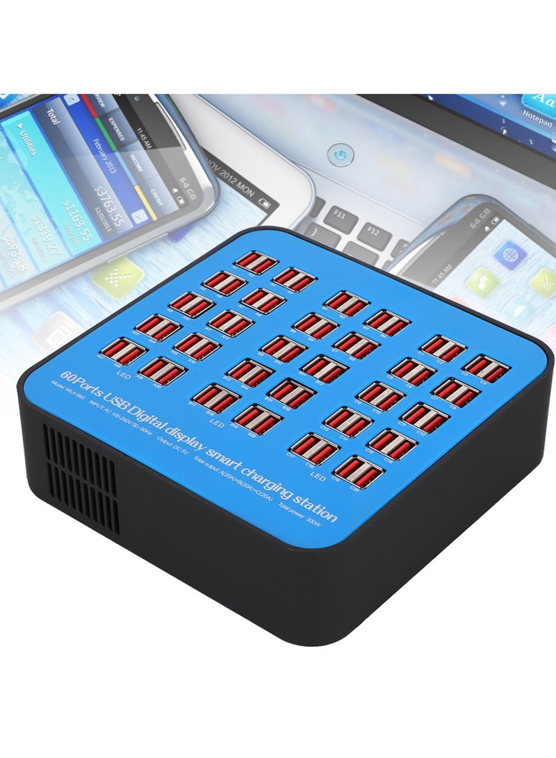 Generic Intelligent USB Charging Station 60 Ports PC ABS Fire Retardant Shell 300W  - Image 2
