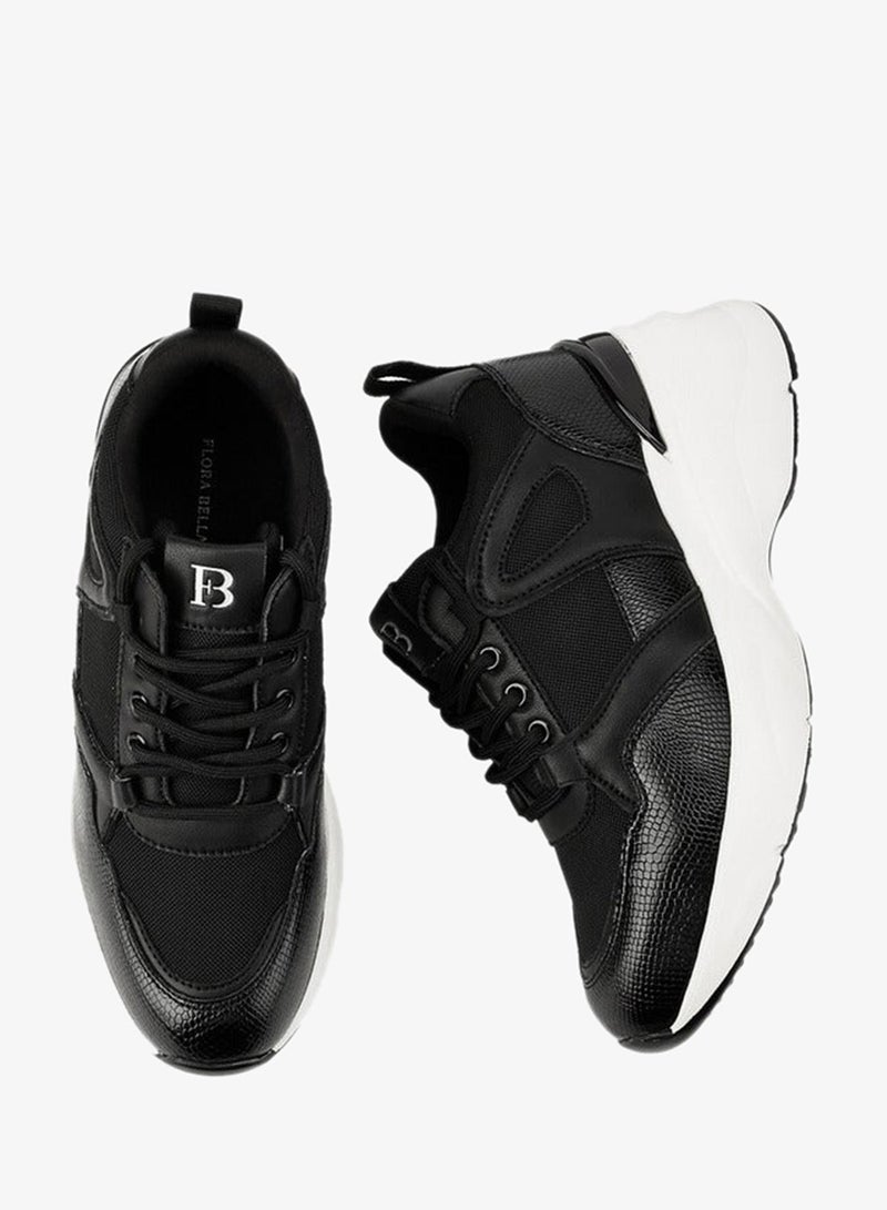 Flora Bella By Shoexpress Panelled Lace-Up Sneakers - Image 2