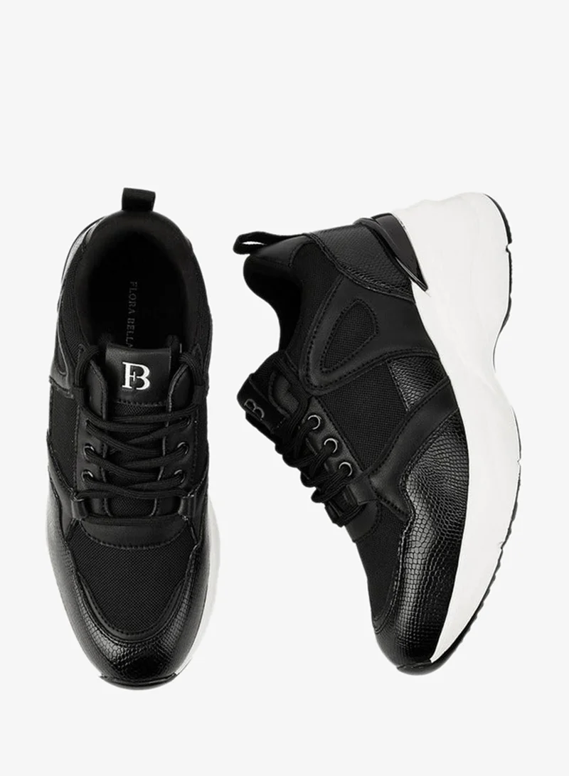 Flora Bella By Shoexpress Panelled Lace-Up Sneakers