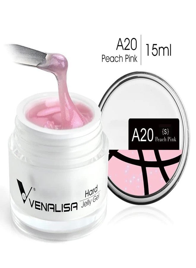 VENALISA Peach Pink Color Builder Gel for Nails Extension-15ml Hard Jelly Gel Strengthen Nail Extension French Nail DIY design (A20) - Image 2