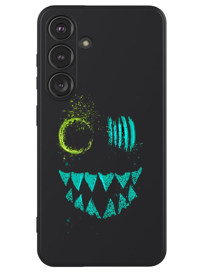 Theodor Protective Slim Fit Case Liquid Silicone Cover with Full Body Protection Anti-Scratch Shockproof Case For Samsung Galaxy S24 (Black) - ghost - Image 1