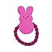 Peeps for Pets Plush Bunny Rope Pull Toy for Dogs Peeps for Pets Squeaker Dog Toy PinkPurple Dog Toy is a Fun and Cute Way to Entertain Your Pet - Image 3
