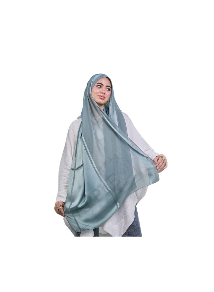 حجاب قطن 100% طويل وعريض - ألوان مميزة وأناقة تدوم | حجاب ناعم ومريح بتصميم عصري  - Image 1
