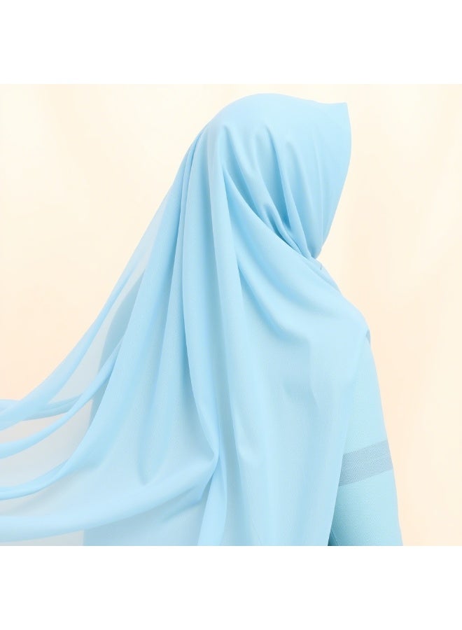 حجاب قطن 100% طويل وعريض - ألوان مميزة وأناقة تدوم | حجاب ناعم ومريح بتصميم عصري  - Image 5