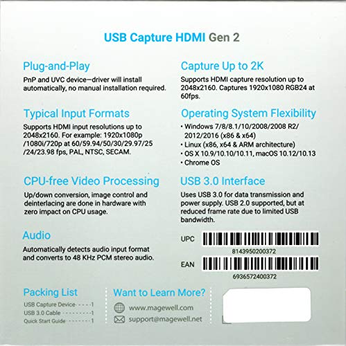 Magewell USB Capture HDMI Gen2 - USB 3.0 HD Video Capture Dongle Model 32060 - Image 5