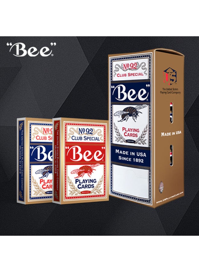 Bee Bee Poker Cards, Texas Hold'em Card Game, American Imported Wide-format Playing Cards, 6 Decks (3 Red, 3 Blue) - Image 5