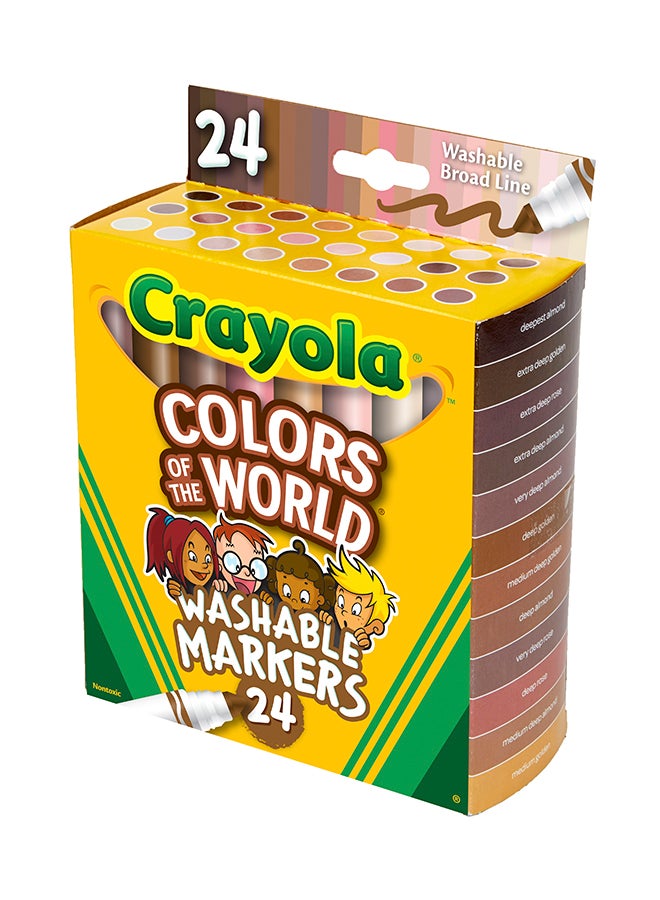 Crayola أقلام تلوين لون البشرة من جميع أنحاء العالم، 24 قطعة - Image 3