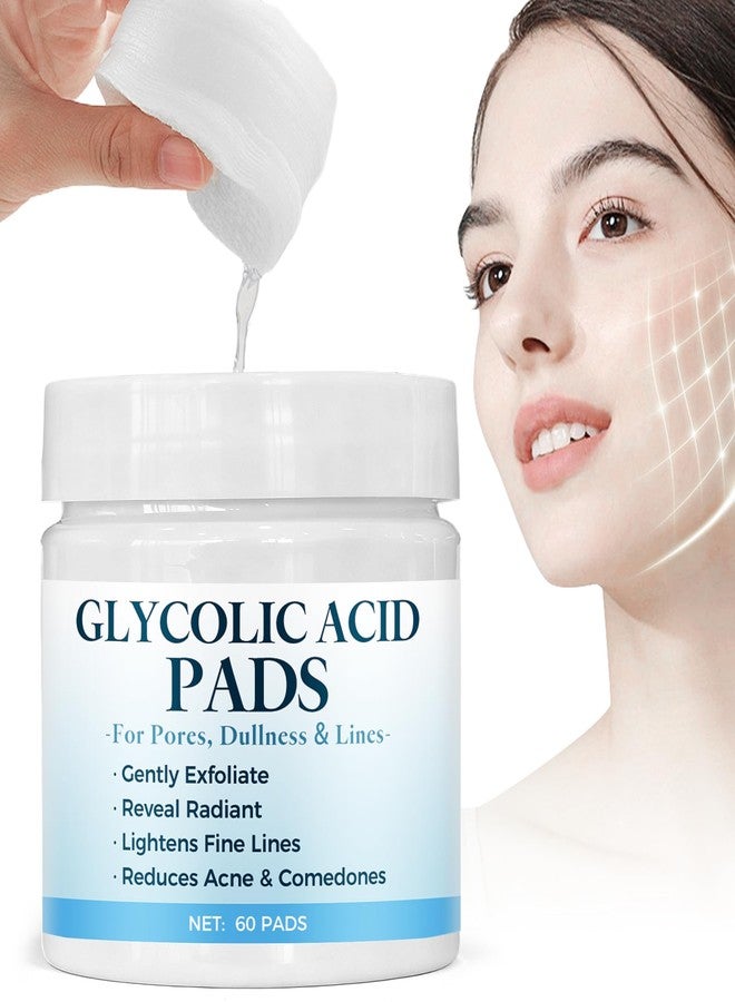AstraVox Glycolic Acid 20% Exfoliating Pads 60 Pcs, Resurfacing Face Peel & Toner Pads with 2% Salicylic Acid, Vitamin C&E for Face & Body, Skin Care for Clogged Pores, Dark Spots & Fine Lines - Image 1