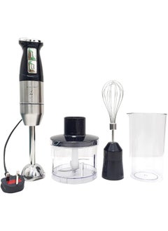 SILVER CREST Silver Crest Hand Blender, 4-in-1 Multifunctional 2 Speed Stainless Steel Handheld Stick Blender with 500ml Mixing Beaker, Milk Frother, Egg Whisk for Smoothies/Puree Baby Food/Sauces/Soups  - Image 1