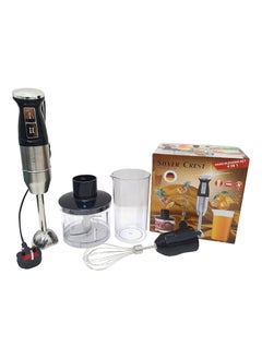 SILVER CREST Silver Crest Hand Blender, 4-in-1 Multifunctional 2 Speed Stainless Steel Handheld Stick Blender with 500ml Mixing Beaker, Milk Frother, Egg Whisk for Smoothies/Puree Baby Food/Sauces/Soups  - Image 2