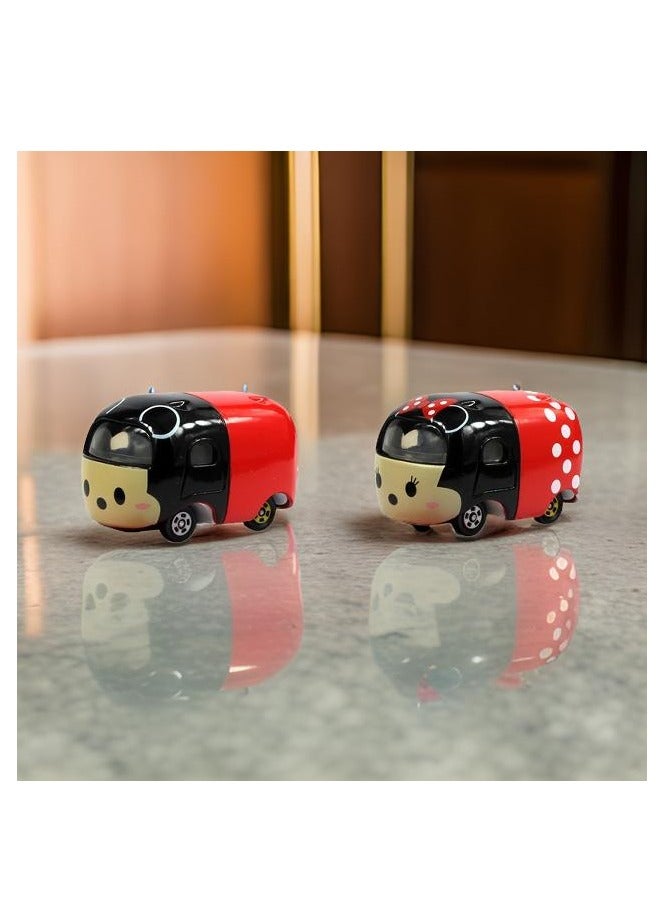 2pcs Children's Pull Back Mini Cartoon Vehicle and Styling Alloy Diecast Vehicle Models Collection Set Kids Toys for Boys and Girls - Image 3