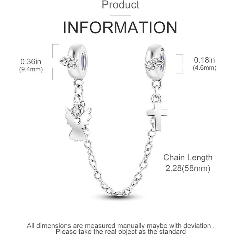 Hapour 925 Sterling Silver Safety Chain for Bracelets Charms Heart Butterfly Dangle Pendants Beads Jewelry for Women Mom - Image 3