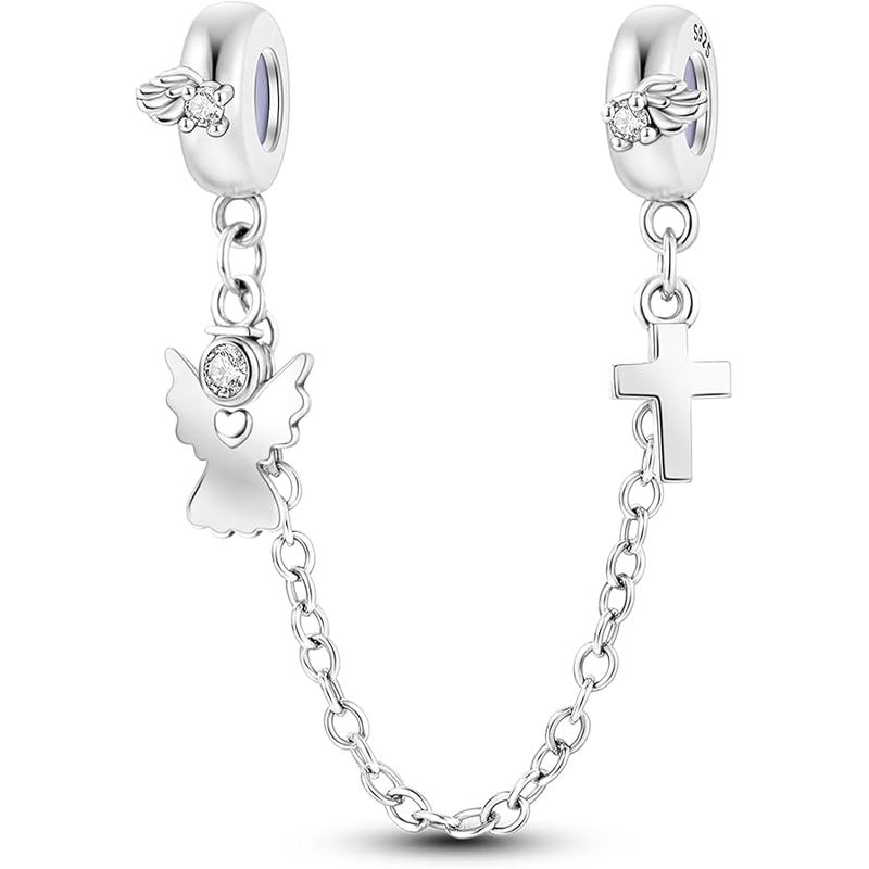 Hapour 925 Sterling Silver Safety Chain for Bracelets Charms Heart Butterfly Dangle Pendants Beads Jewelry for Women Mom - Image 1