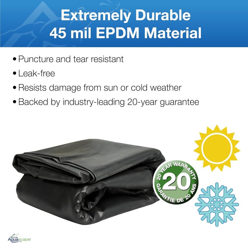 Aquascape PRO Grade EPDM Boxed 45 Mil Liner for Pond Waterfall and Water Features 10 x 12 Feet  85000 - Image 4
