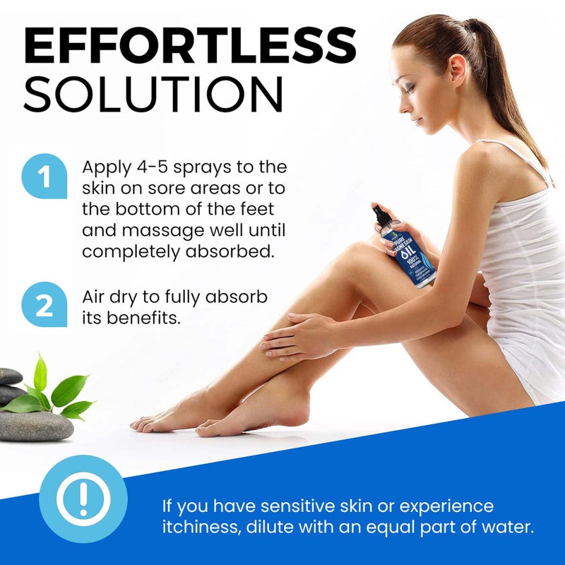 essentiallybased Pure Magnesium Oil Spray 8oz - Topical Magnesium Spray for Sleep Extra Strength - Less Sting - Less Itch - 100% Natural and Organic Oil - Made in USA - Image 5