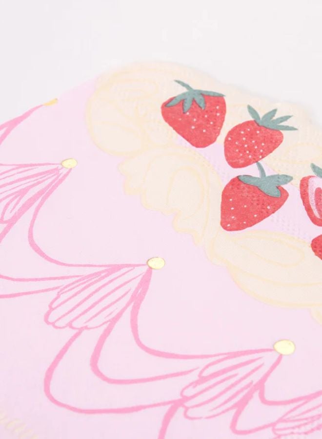 Meri Meri Pink Cake Napkins - Image 2