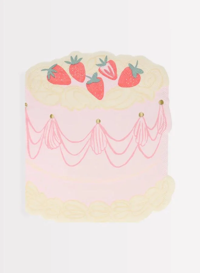 Meri Meri Pink Cake Napkins