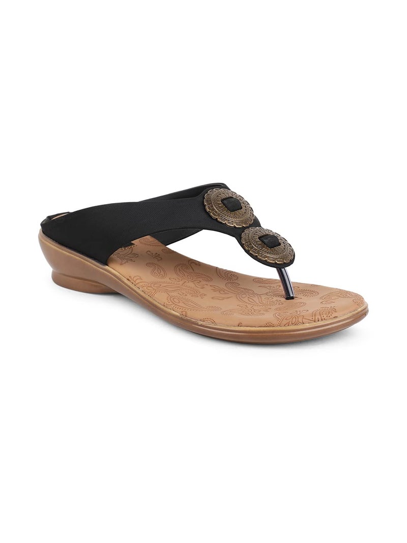 Bata Women's Slip-on Sandals - Black (4UK) (6716060040) - Image 1