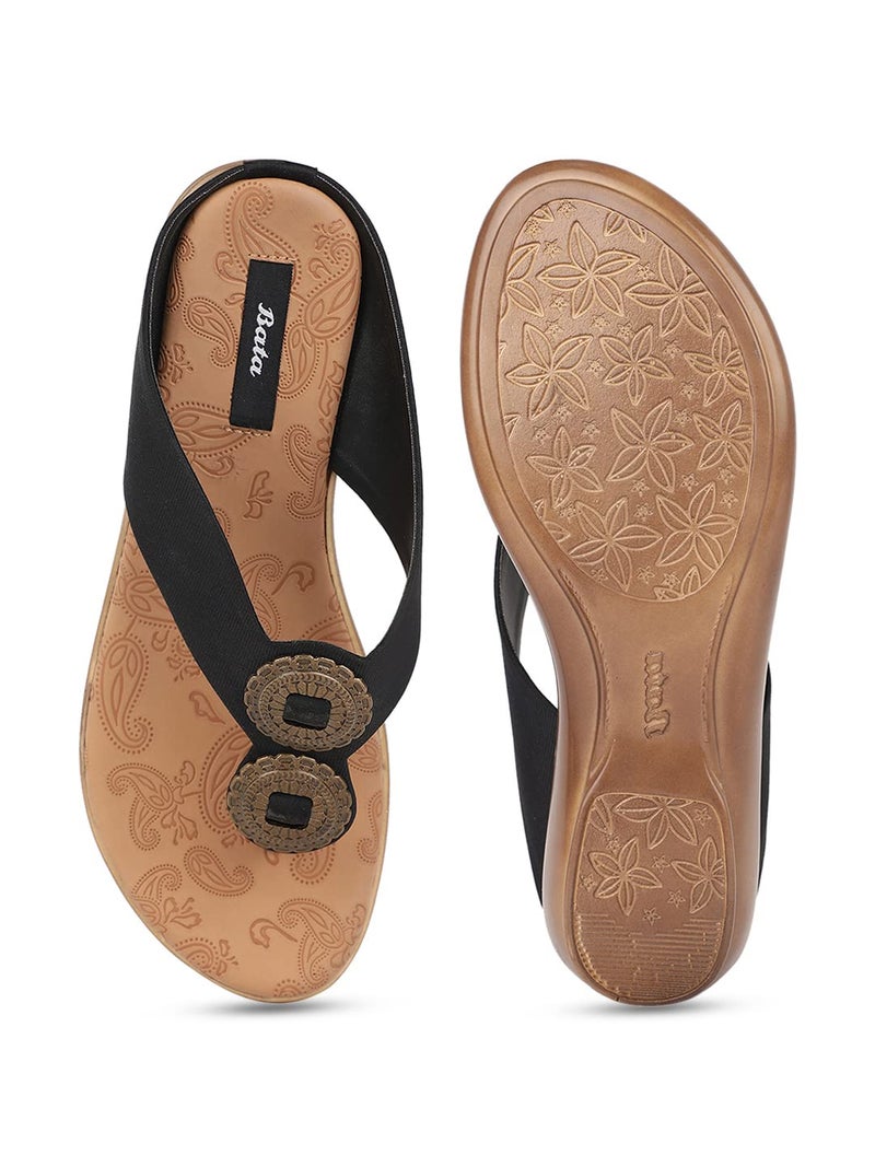 Bata Women's Slip-on Sandals - Black (4UK) (6716060040) - Image 4