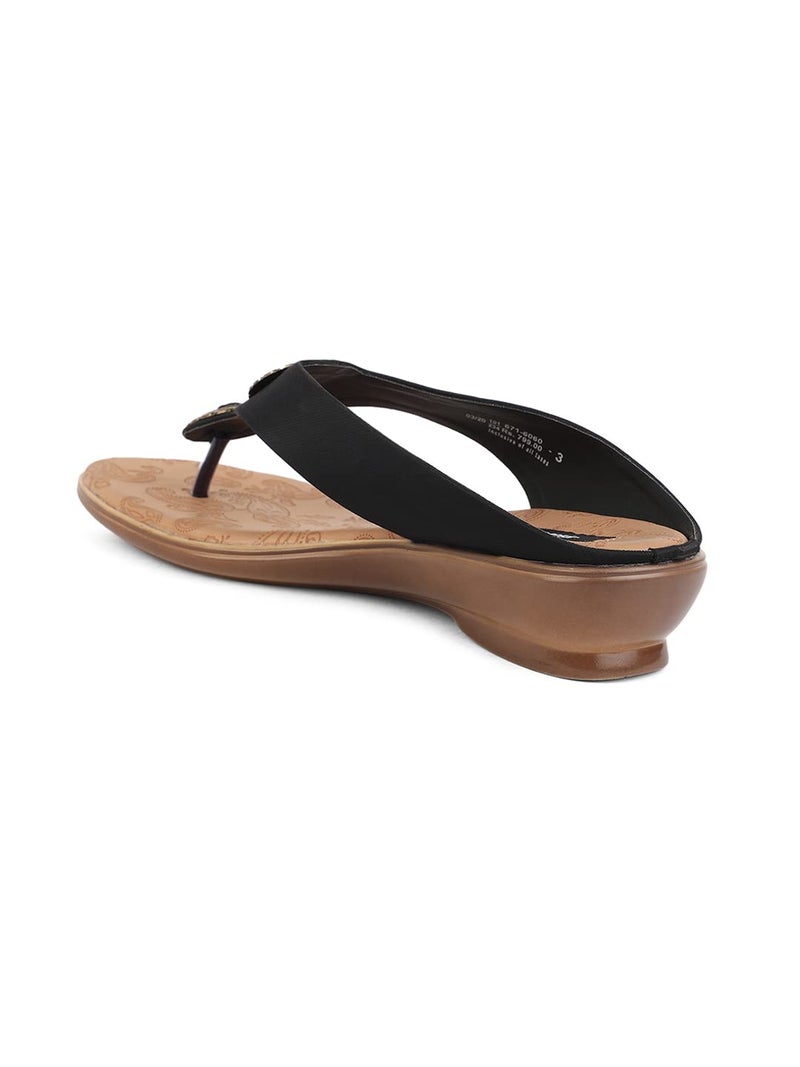 Bata Women's Slip-on Sandals - Black (4UK) (6716060040) - Image 2