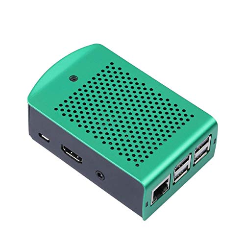 REES52 Raspberry Pi 3 Model B+ Aluminum Case Metal Shell Support Raspberry Pi 3 Model B B Plus (Green) - Image 1