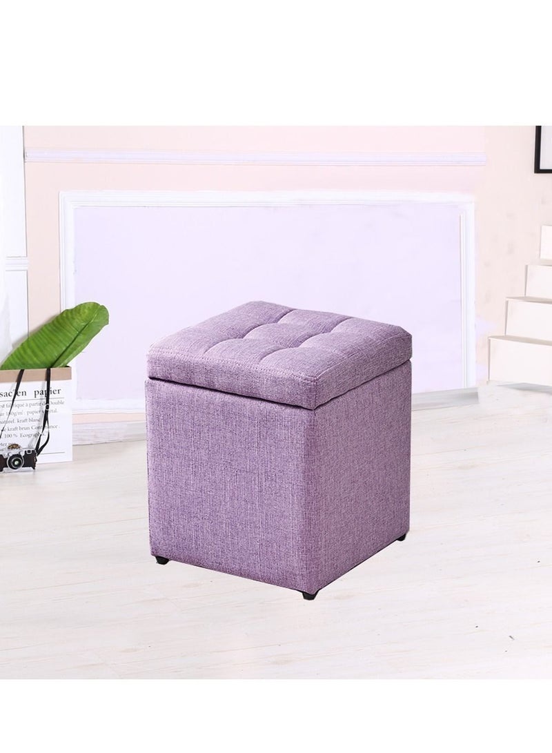 FFD Ottoman Storage Stool Foot Rest Ottoamn Stool Pink - Image 4