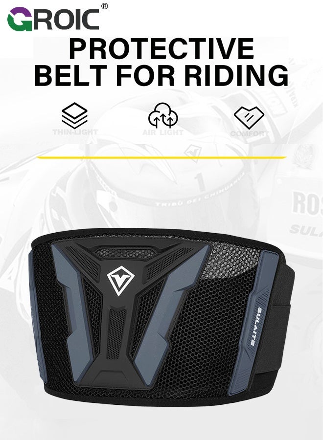 GROIC Motorcycle Waist Guard,Motorbike Protection Belts,Impact Resistant Protective Motocross Rider Motorcycle Back Support Belt for Off Road Riding,Motorcycle Gear - Image 2