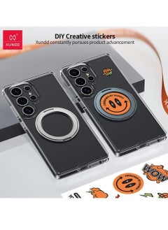 XUNDD XUNDD Hard Case Compatible with Samsung S25 Ultra Zero Sense Series with Magnetic Ring Stand, Lense Protection, Anti-impact, Anti-Scratch, Non Yellowing, Slim Fit, Accurate Cutouts for Camera etc. (Silver)  - Image 4