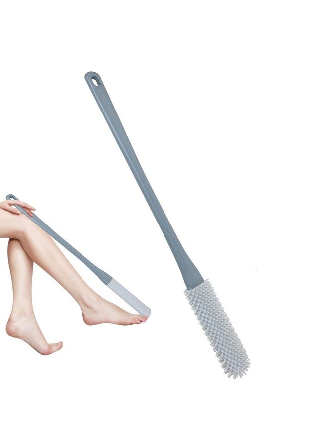 Oxily Toe Gaps Cleaning Brush, Silicone Foot Cleaning Brush, Foot Brush for Shower with Long Handle, Foot Brush with Two Sizes of Brush Heads for Bath Brush For Women, Men, Elderly (Pack Of 1) - Image 1