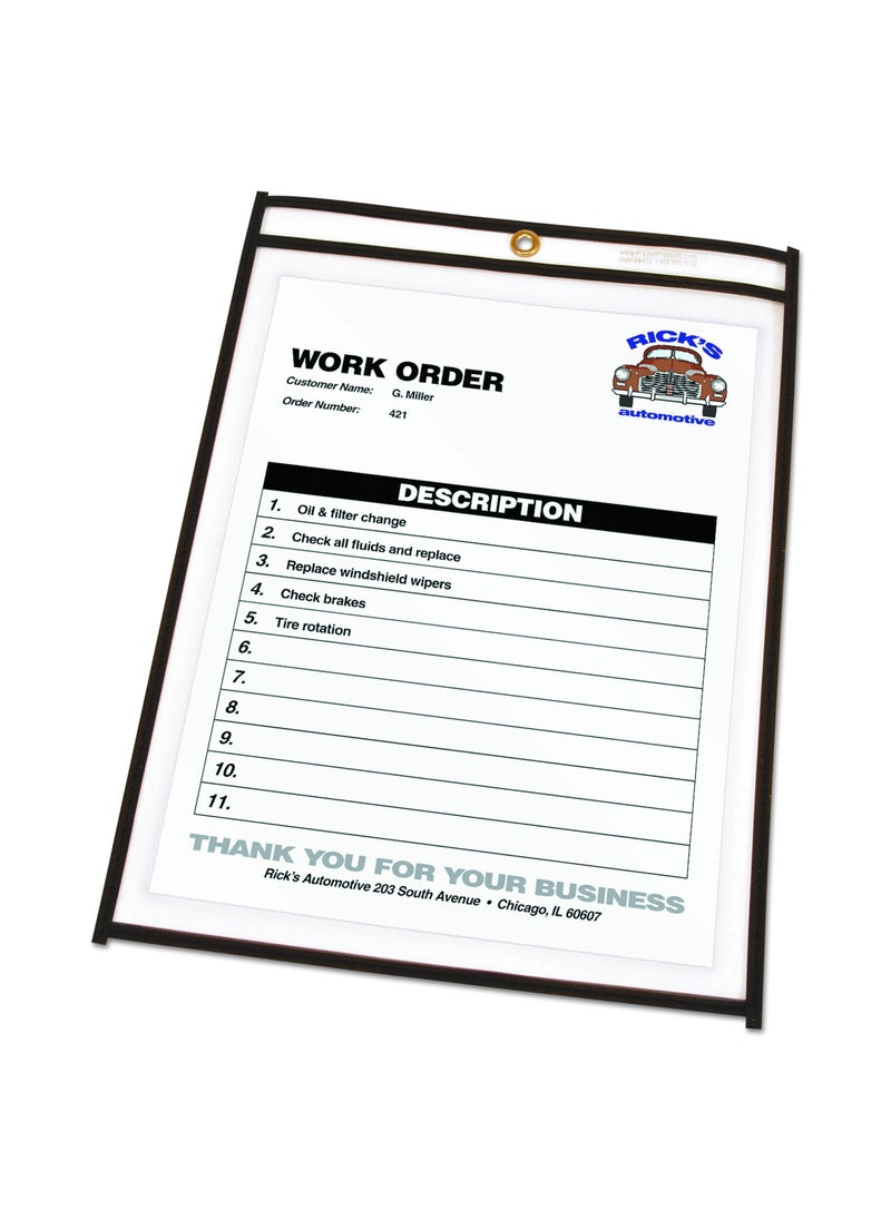 C-Line C-Line Stitched Shop Ticket Holders, Both Sides Clear, 9 x 12 Inches, 25 per Box (46912)  - Image 3