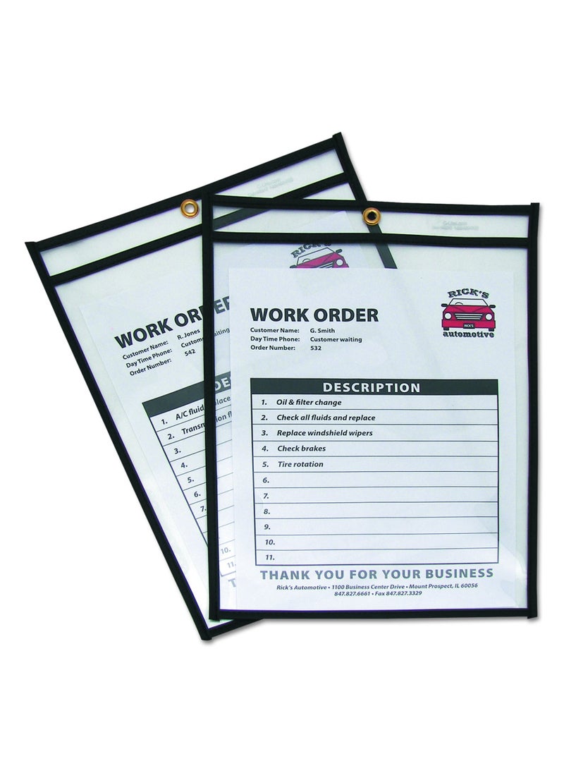 C-Line C-Line Stitched Shop Ticket Holders, Both Sides Clear, 9 x 12 Inches, 25 per Box (46912)  - Image 2