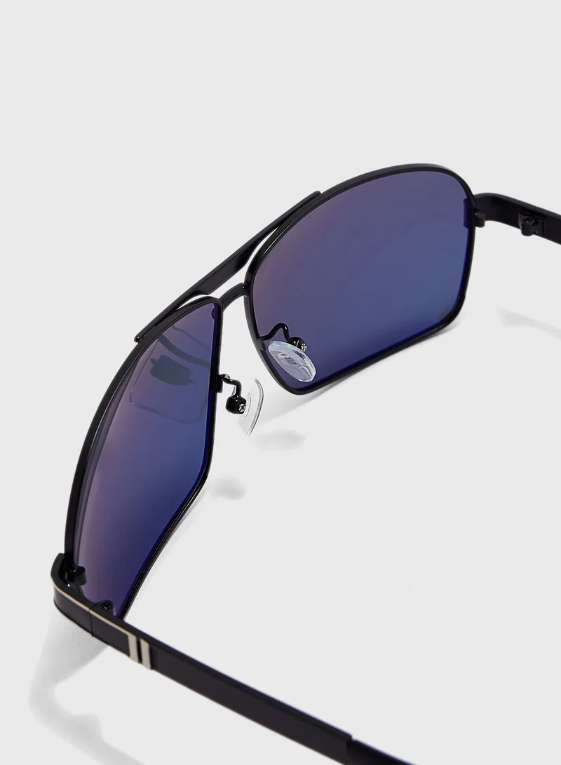 Seventy Five Polarized Rectangular Sunglasses