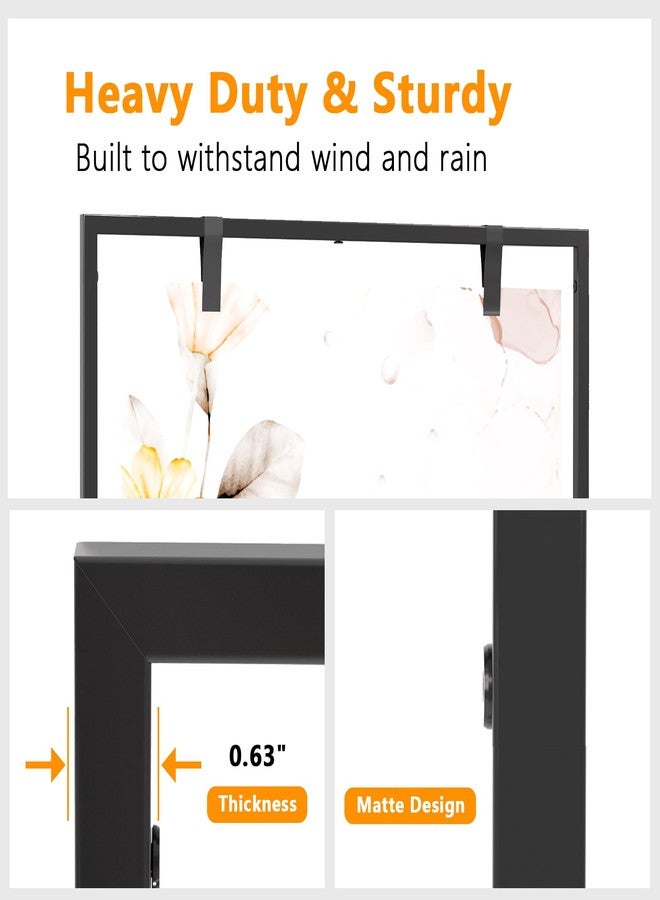 Cathyeen Wedding Welcome Sign Stand, 50”x30”x 20” Heavy Duty Easel Stand for Sign with 8 Pair Satin Ribbon & 2 Leather Strap, Welcome to Our Wedding Sign Holder, Metal Floor Standing Easels for Signs, Poster (Black) - Image 4