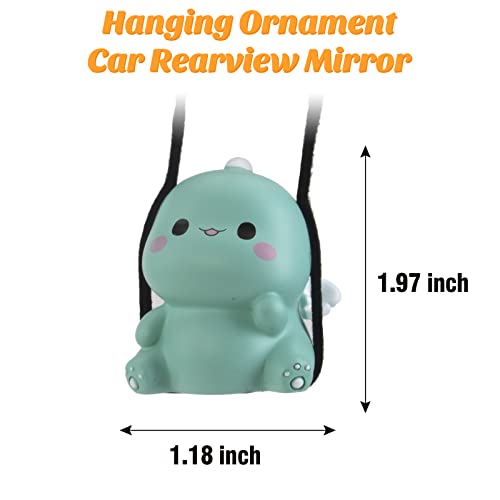 wonuu Cute Dinosaur Car Pendant Flying Hanging Ornament Car Rearview Mirror Charms Decoration for Car Decor Accessories - Image 2