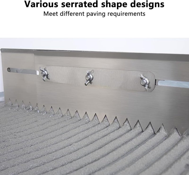 Stainless Steel Adjustable Notched Trowel 300 600mm For Fast Adhesive Application - Image 3
