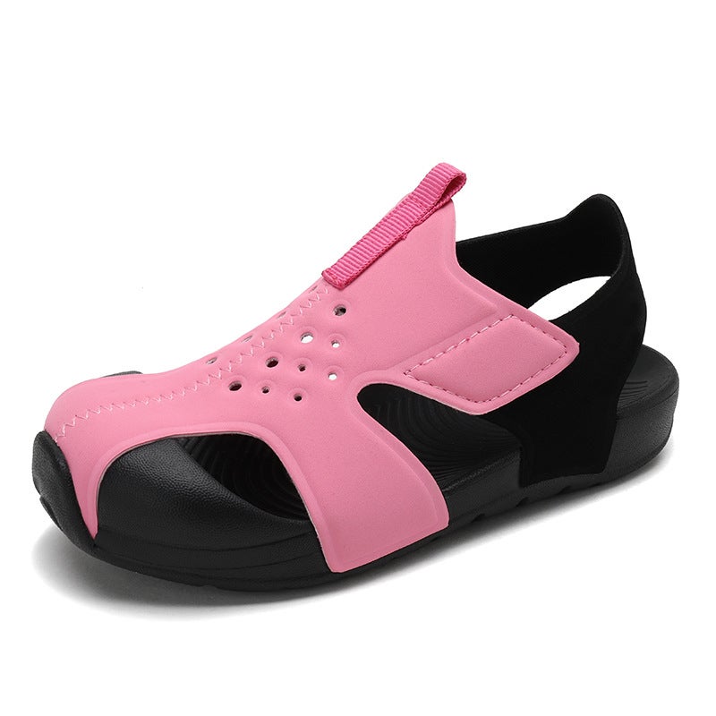 Summer Children'S Shoes For Boys And Girls, Breathable, Non-Slip, Lightweight Small Airplane Toe-Cap Sandals - Image 1