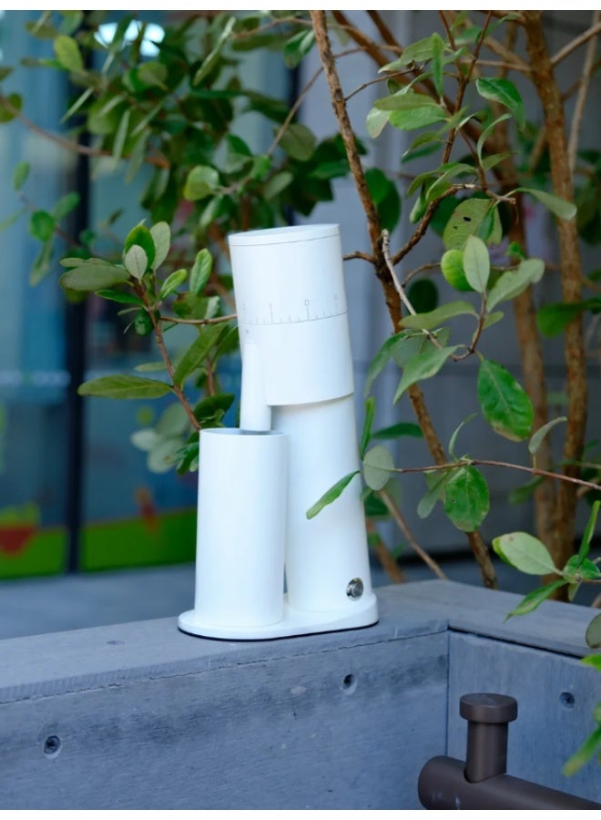 MISCHIEF GREEN Mischief Mini Electric Coffee Grinder Single Dosing 40mm Conical Burrs White - Image 1