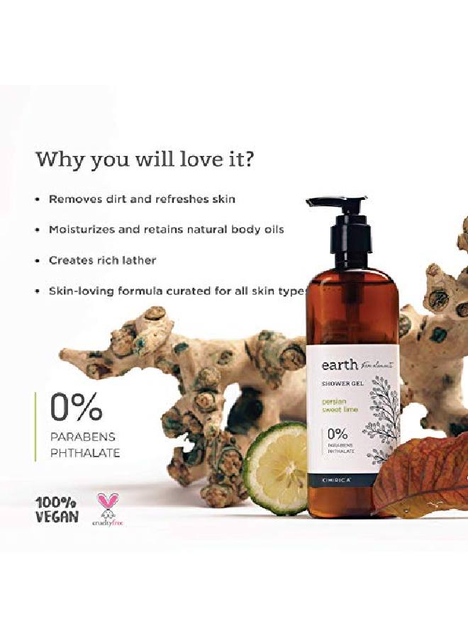KIMIRICA Earth Persian Lime Shower Gel 290ml 100% Vegan & Paraben Free| Hydrating Moisturizing mild cleanser Shower Gel For Women and Mens | Persian Sweet Lime - Image 3