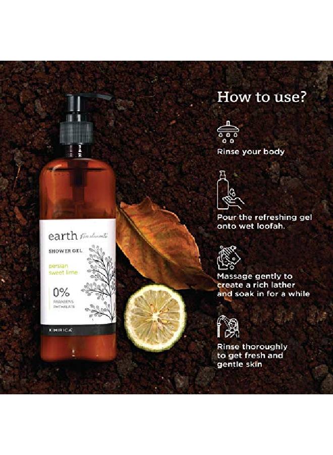 KIMIRICA Earth Persian Lime Shower Gel 290ml 100% Vegan & Paraben Free| Hydrating Moisturizing mild cleanser Shower Gel For Women and Mens | Persian Sweet Lime - Image 5