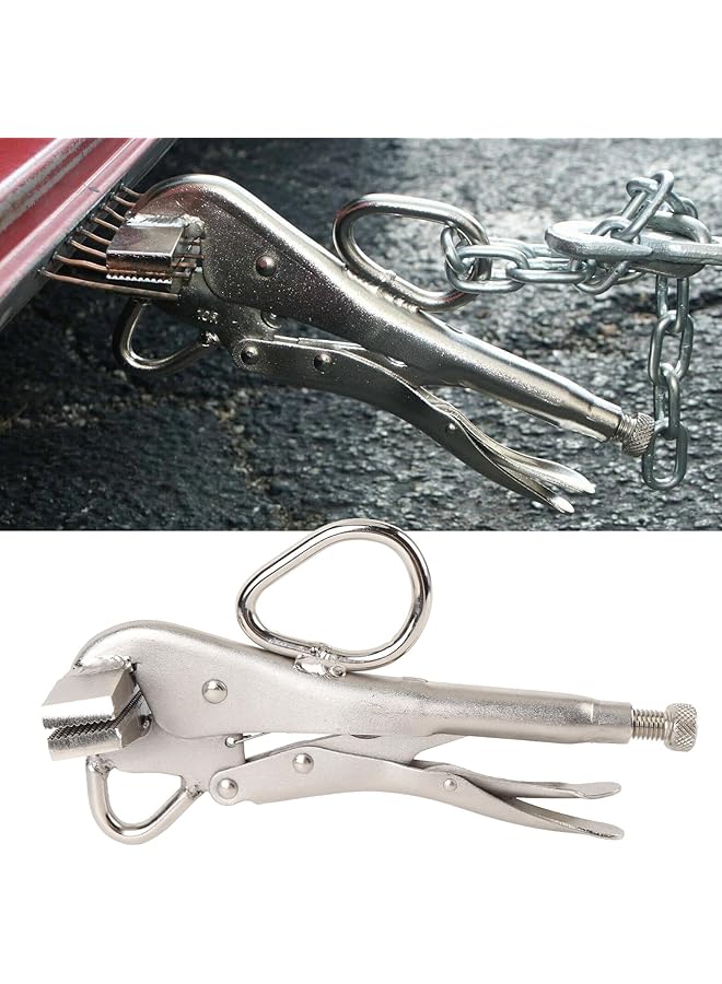 Jiawu Pull Plier, Carbon Steel Pulling Plier Clamp, 20085 Auto Body Stud Pins With 2 Pull Rings, 2000Lb Pulling Force, Push Pull Clamp For Car Dent Removal, Collision Repair  - Image 2