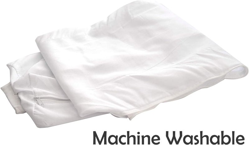 SnugStop Bed Headboard Wedge | Mattress Gap Filler Pillowcase | Wedge Pillow Cover for Mattress Gap (King White) - Image 2