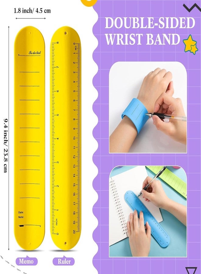 SHOPONIL 2Pcs Slap Silicone Reminder Bracelet with 1Pc Spinning Pen, Slap Bands for Kids Reusable Wearable Wrist Notepad Writable Waterproof Erasable Wristband for Nurses Memo Wrist Strap Study - Image 2