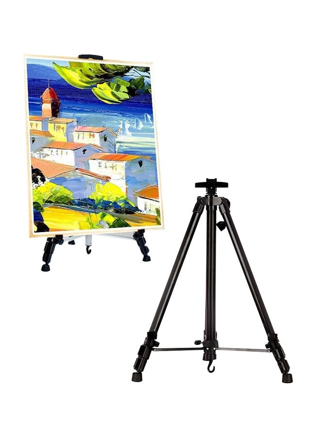 Generic 155cm Adjustable Aluminum Alloy Easel, Foldable Art Drawing Stand with Storage Bag, for Painting, Drawing, Display - Image 1