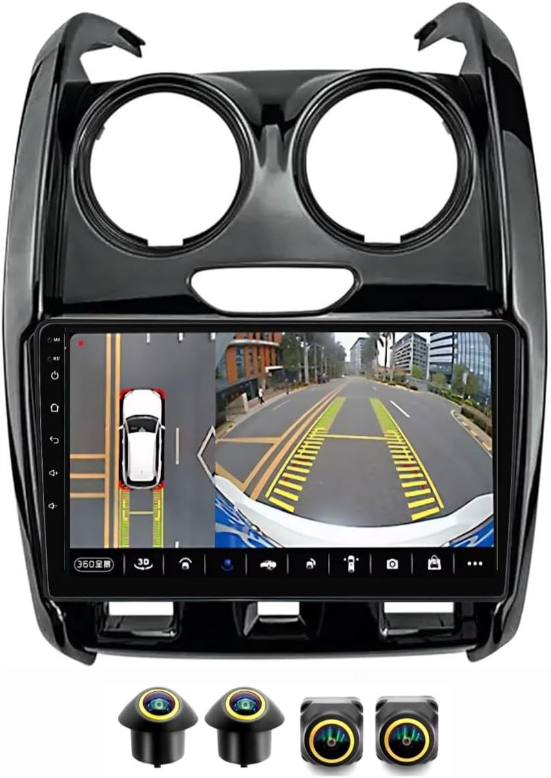 فيريكس شاشة ستيريو داستر أندرويد 2015-2021 مع نظام ملاحة GPS، كار بلاي لاسلكي وأندرويد أوتو، بلوتوث، واي فاي، كاميرا احتياطية DSP AHD (4 كاميرات + 32 جيجابايت 360D) - Image 1