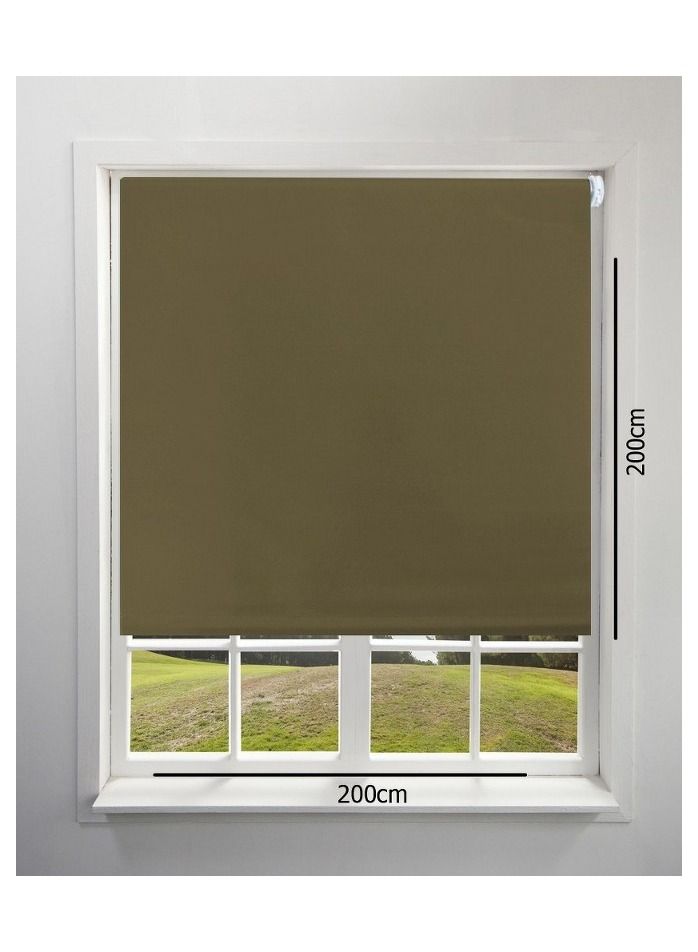 Home Gallery blackout roller blinds 200*200 cm Brown - Image 1