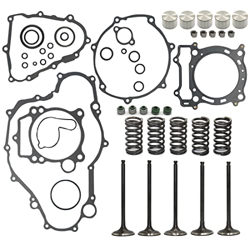 HWKWAZ Intake Exhaust Valve Lifter Bucket Seal Spring Gasket Cotters Kit Compatible with Yamaha YFZ450 2004-2009 - Image 1