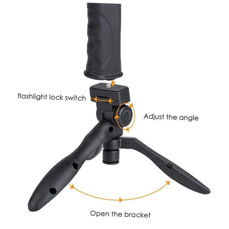 Do It 300m Range Led Camping Light With 3 Modes Rechargeable Lamp Adjustable For Hunting With Triangle Bracket Black 17 5x16x11 3cm - Image 5