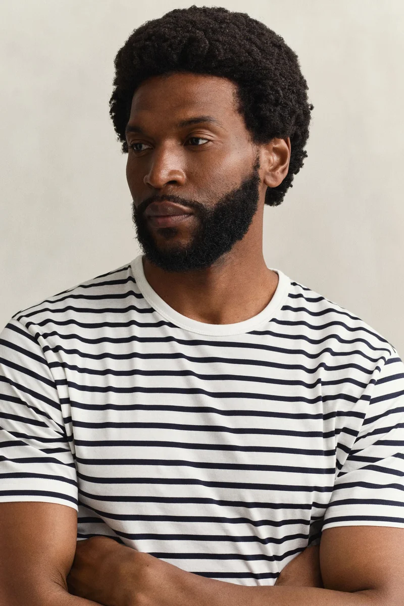 GANT  Pima Cotton Striped T-Shirt for Men | Best Price UAE